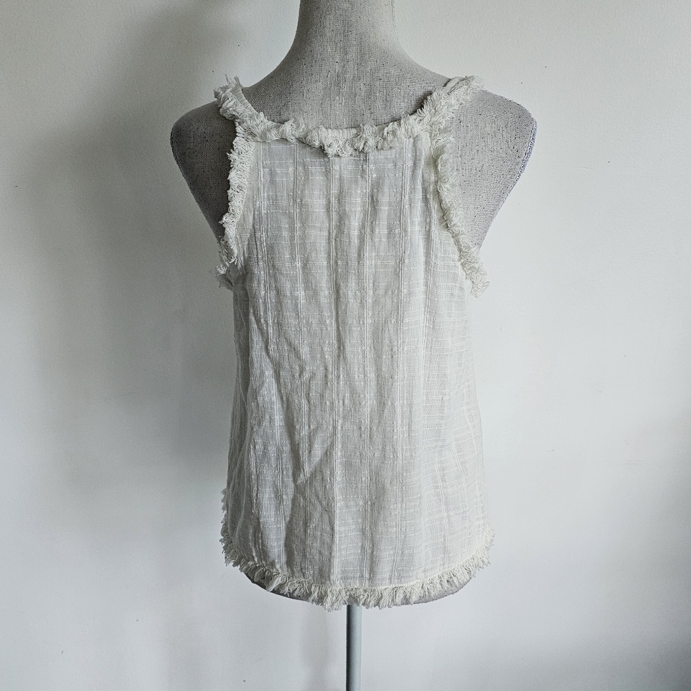 Barok White Beaded Fringe Shell Tassel Top - Picture 6 of 9